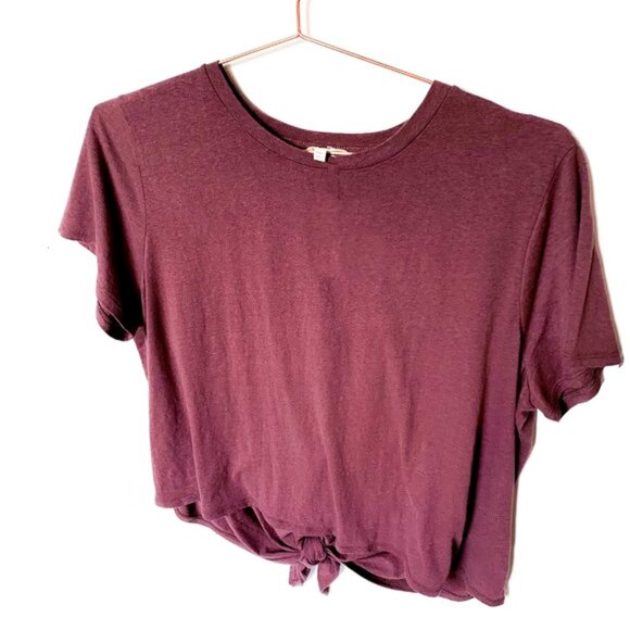 NWOT madewell knot back tee manor purple color - Picture 2 of 5